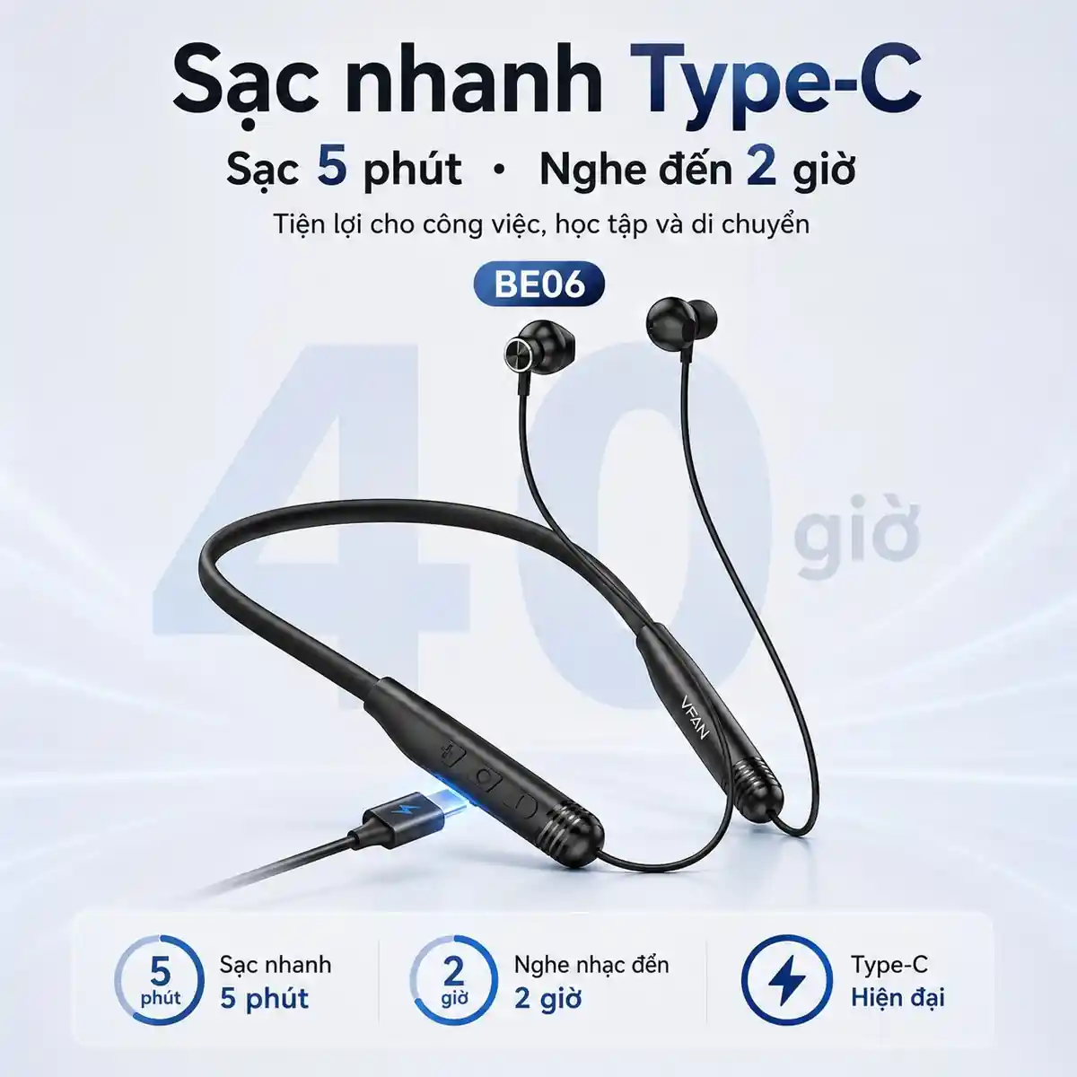 Tai nghe Bluetooth VFAN BE06 - ảnh sản phẩm 3