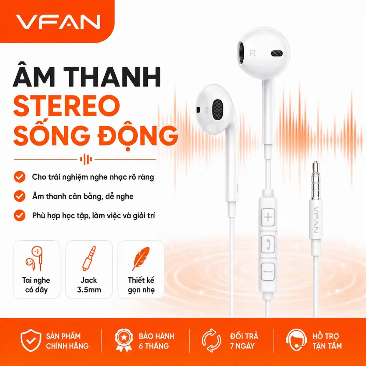 Tai nghe có dây VFAN M19 - ảnh sản phẩm 2