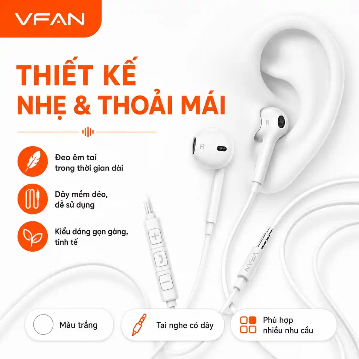 Tai nghe có dây VFAN M19 - ảnh sản phẩm 4