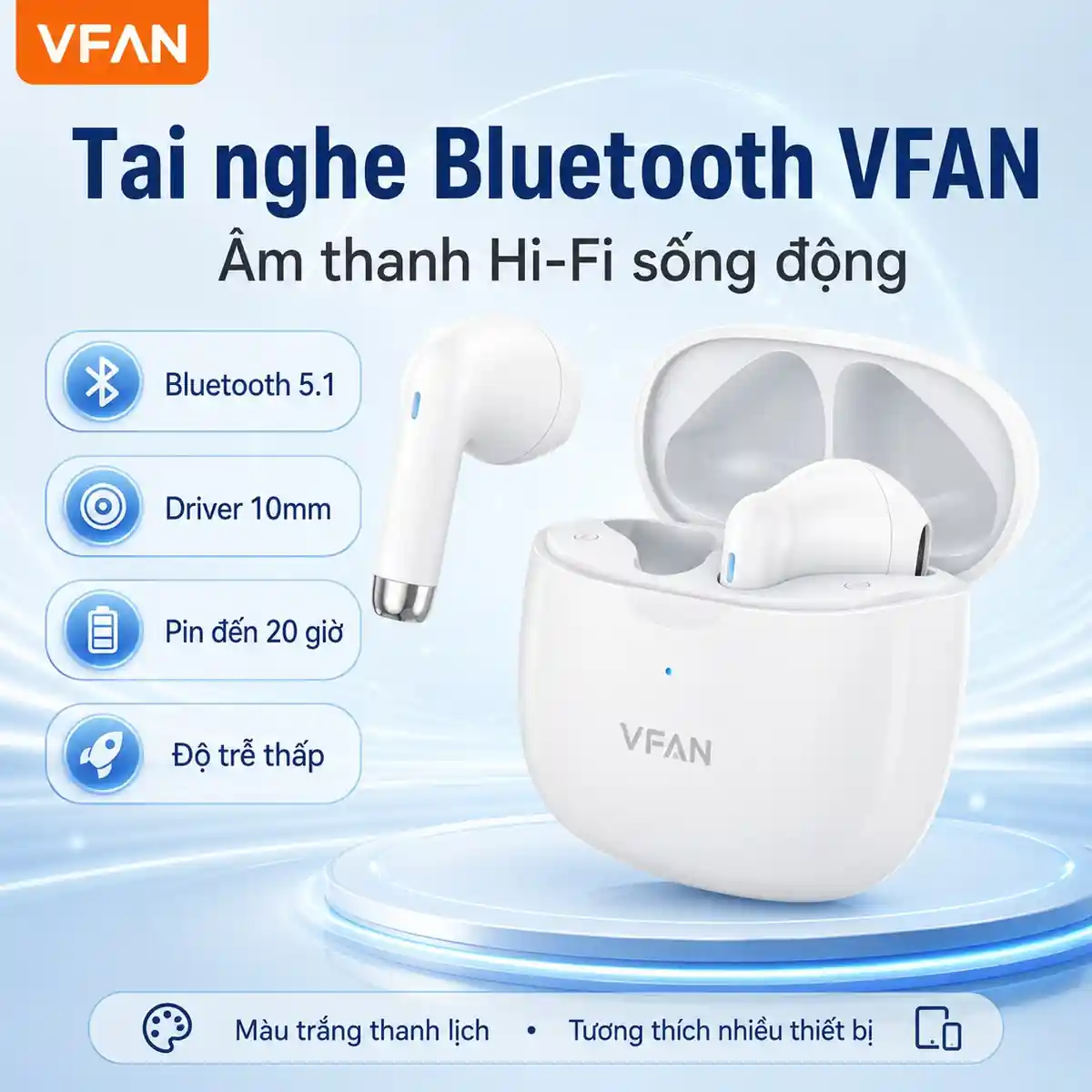 Tai nghe Bluetooth VFAN T06 - ảnh sản phẩm 1