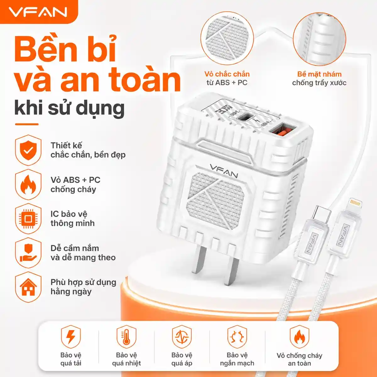 Củ sạc nhanh VFAN US15 - ảnh sản phẩm 4