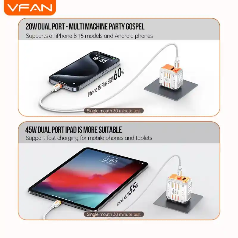 Củ sạc nhanh VFAN US16 - ảnh sản phẩm 4