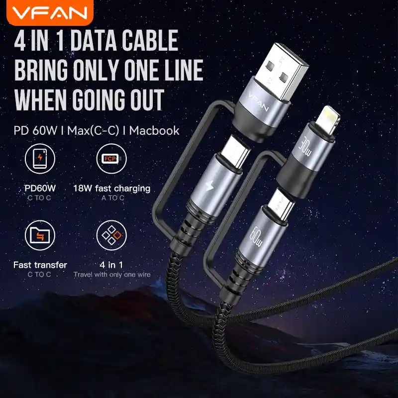 Cáp sạc VFAN X19 - ảnh sản phẩm 1