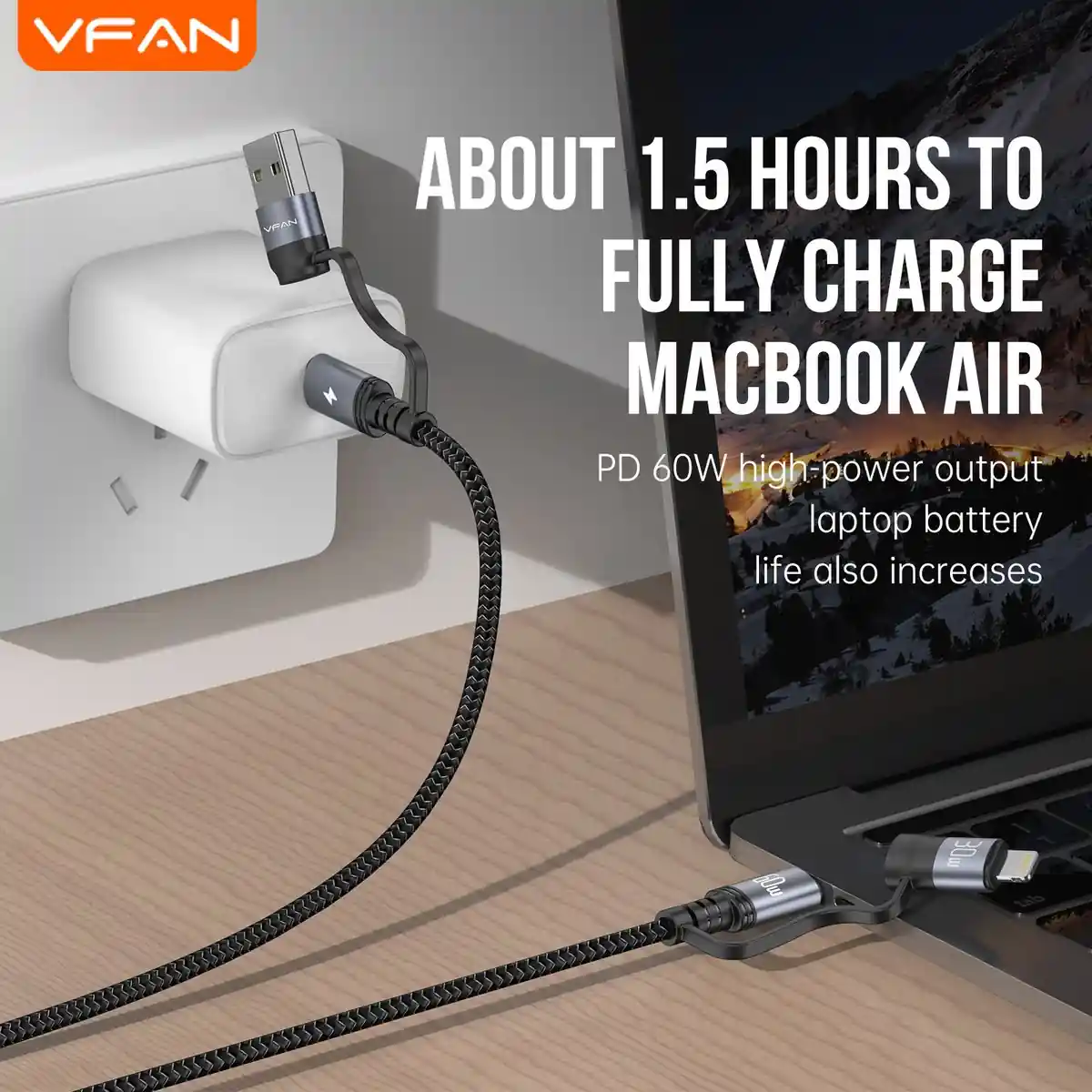 Cáp sạc VFAN X19 - ảnh sản phẩm 4